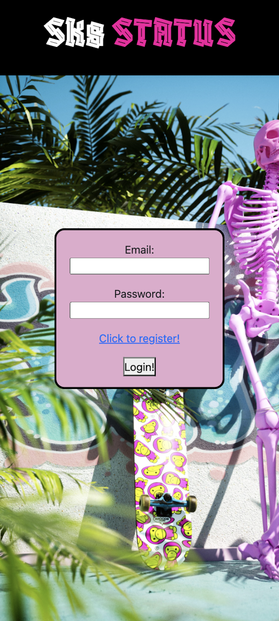 Skate APP login